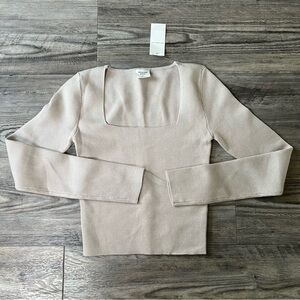 Abercrombie and Fitch Long Sleeve Top, square neck